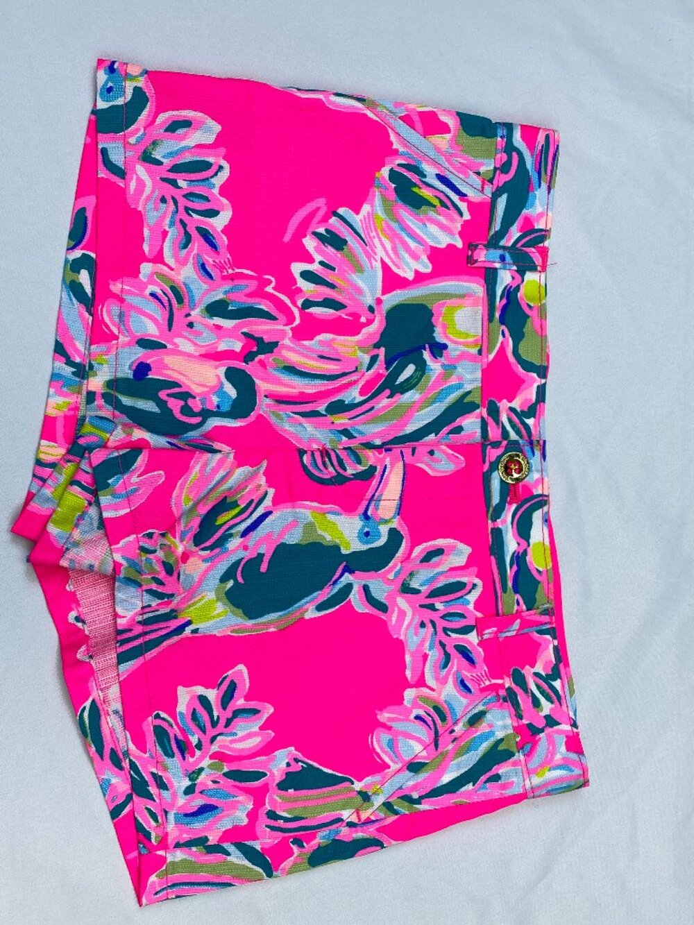 Lilly Pulitzer Girls Mini Callahan Shorts Toucan Can Pink Size 12